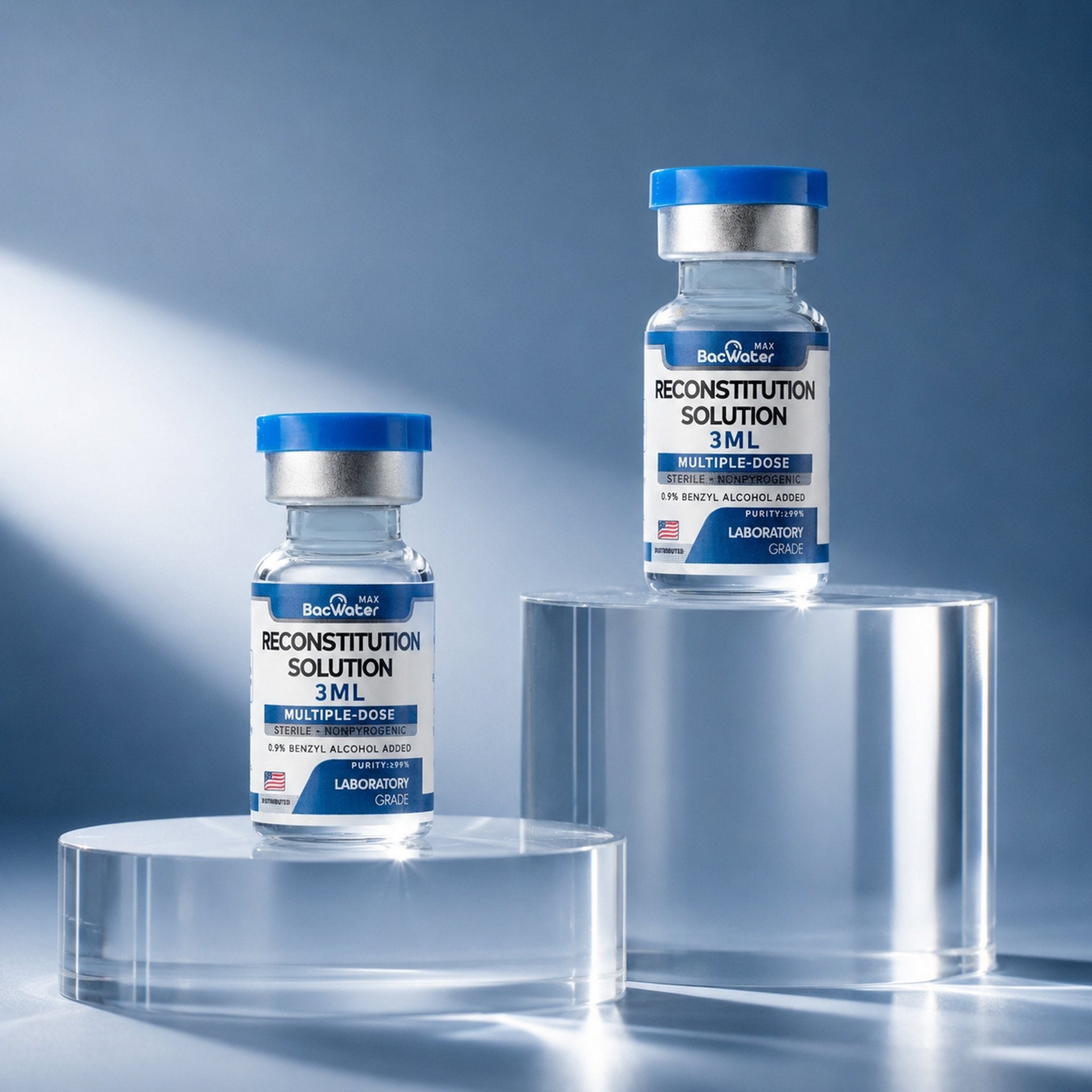 High-Purity Bacteriostatic Water 3ml 2-Pack – Research Grade - BacWaterMax