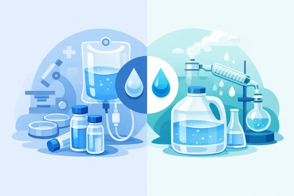 Sterile Water vs Distilled Water Compared
